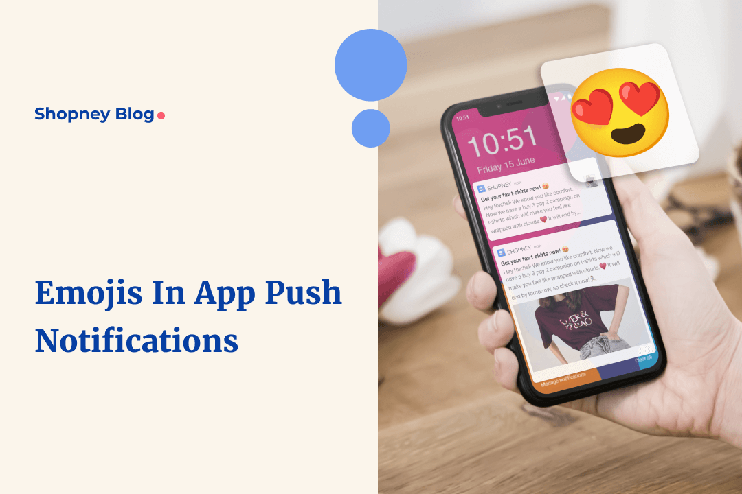 emojis in app push notifications with shopney