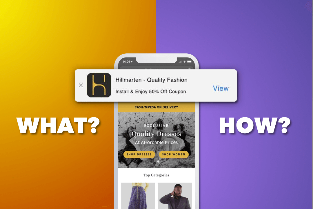 Mobile app promotion example highlighting effective use of push notifications